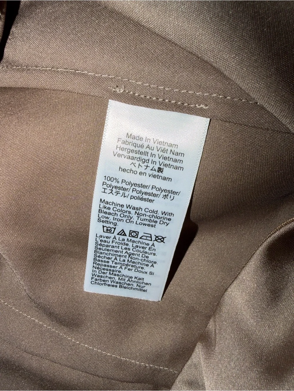 J. Crew Tan Satin Midi A-Line Skirt